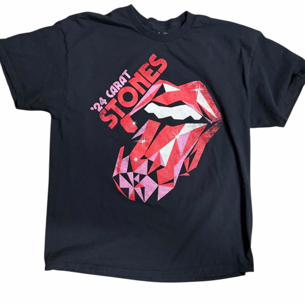 Rolling Stones 2024 Tour 24 Carat T-shirt Black Large T-shirt